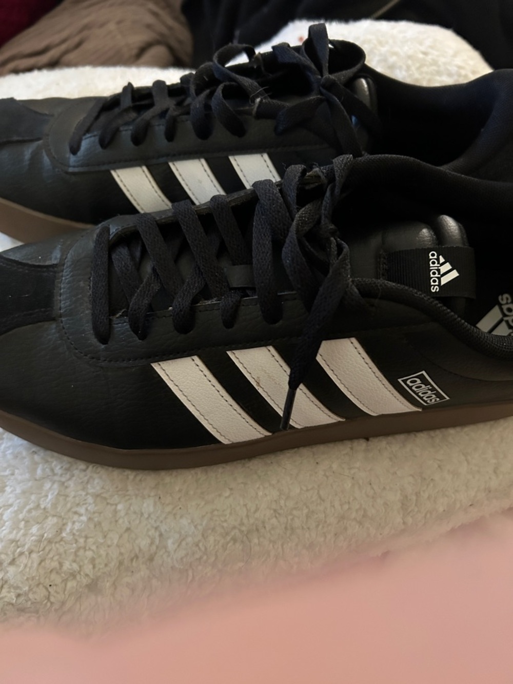adidas Black Sneakers with White Three Stripes